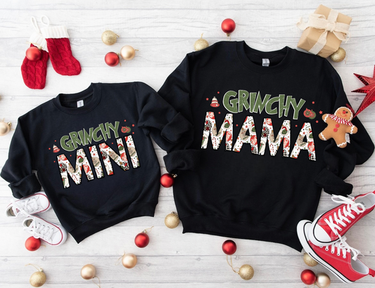 Boy grinchy mama mini SET