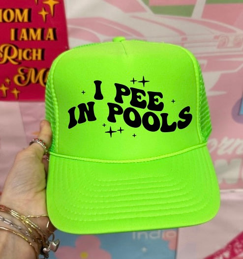 I pee in pools neon green