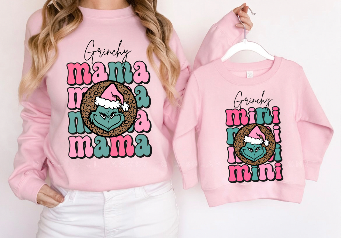 Grinch mama & mini SET