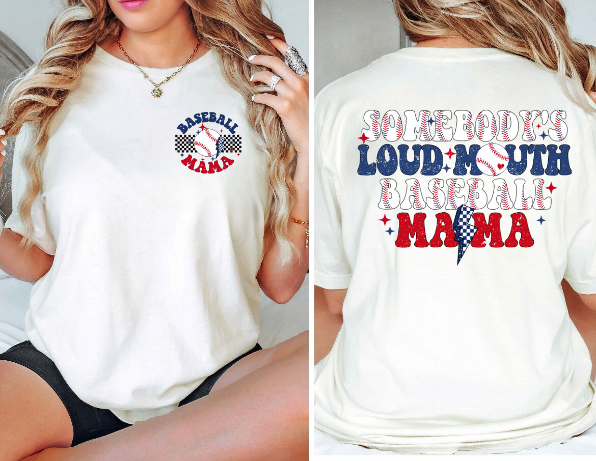 Loud mouth baseball mama